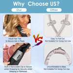 MAYCREATE Overnight Heatless Hair Curler Straps for Travel with Built-in Multi Elastics | Soft Velvet Kit with Comb