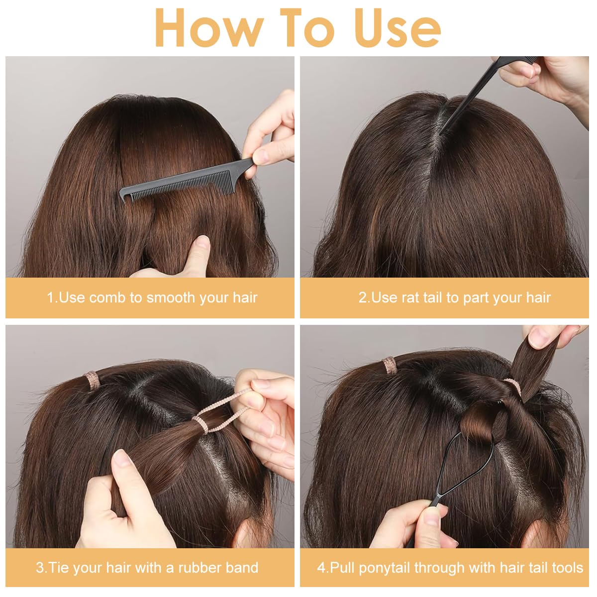 MAYCREATE Hair Styling Tool Kit with 1000 Hair Elastics and 4 Styling Tools | Multi Color Set