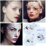 MAYCREATE Face Rhinestones Crystal Stickers for Makeup and Festival Face Gems | Glitter Eye Bindi Decorations