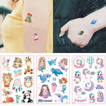 MAYCREATE® 18 Sheets Cartoon Temporary Tattoo Sticker for Face Arm Cartoon Temporary Tattoo Sticker,Party Decoration Sticker for Boys Girls Multi