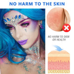 MAYCREATE Face Gems for Festival and Party Makeup featuring Self Adhesive Acrylic Rhinestones | Blue Crystal Face Stickers for Women and Girls