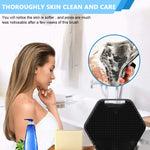 MAYCREATE Silicone Body Scrubber for Shower with Dual Side Exfoliating Pad | Blue Massager