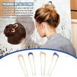 MAYCREATE Hair Pins for Women with 10.5cm U Shaped Metal Sticks featuring Gold Alloy | Elegant Bun Accessories Set of 4