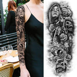 MAYCREATE Temporary Tattoo for Men with 6 Large 48cm x 17cm Sheets | Waterproof & Hypoallergenic