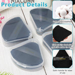 MAYCREATE Triangle Powder Puff for Loose Powder with Case featuring Soft Cotton 4pcs | Skin Friendly Wet and Dry Use