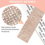 MAYCREATE Rhinestone Ribbon for DIY Crafts and Gift Wrapping with Self Adhesive Backing | 1 Yard Rose Gold