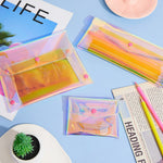 MAYCREATE Makeup Bag Set for Coins and Accessories with Snap Button Closure | 3 PVC Pouches