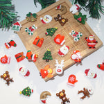 MAYCREATE 100Pcs Mini Christmas Resin Charms for DIY Crafts Christmas Resin Home Decor Window Resin Charms Home Decor Christmas Ornaments for Door, DIY Crafts, Wall