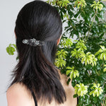MAYCREATE Hair Clips for Women featuring Floral Rhinestone Design 3.1 in Set of 4 | Metal Barrettes