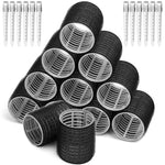 MAYCREATE® 12Pcs Bang Rollers with 12 Metal Duckbill Clips, Heatless Hair Curlers, 2.4 inch Fringe Curlers, Bangs Styling Rollers, Hook and Loop Hair Curlers for Wavy Hair Style