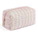 MAYCREATE® Fashion Makeup Bag Travel Makeup Pouch Fashion Pink Floral Soft Zipper Pouch Utility Zipper Pouch Pencil Pouch Stationeries Storage Pouch Makeup Tool Organizer Bag, 20.5x9x9.5cm