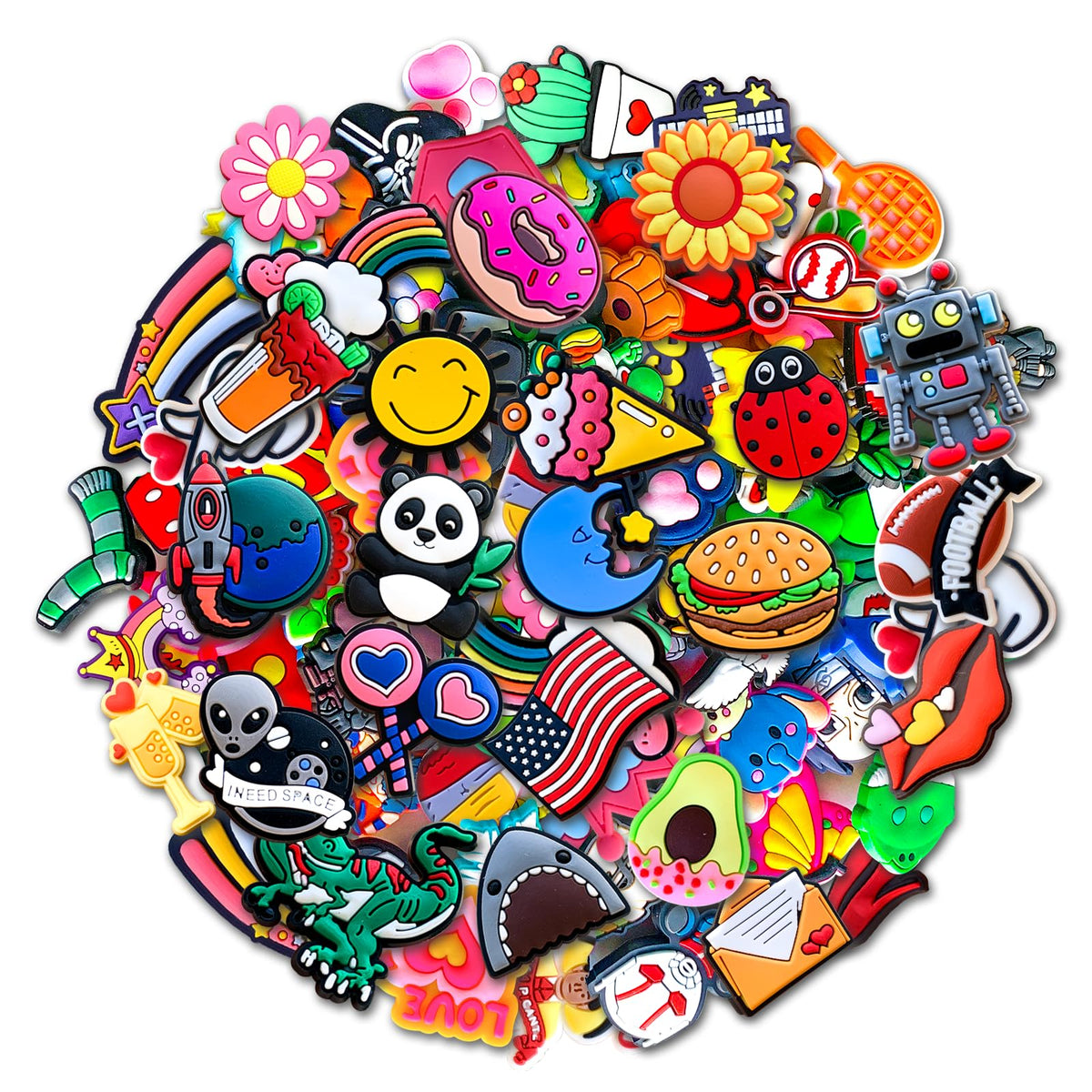 MAYCREATE® 30Pcs Random Shoe Charms for Clog Decoration