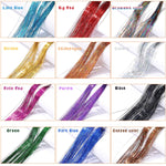 MAYCREATE Glitter Hair Tinsel Kit for Party Styling with 47 in Strands and 12 Colors | Includes Tools and Accessories for Women and Girls