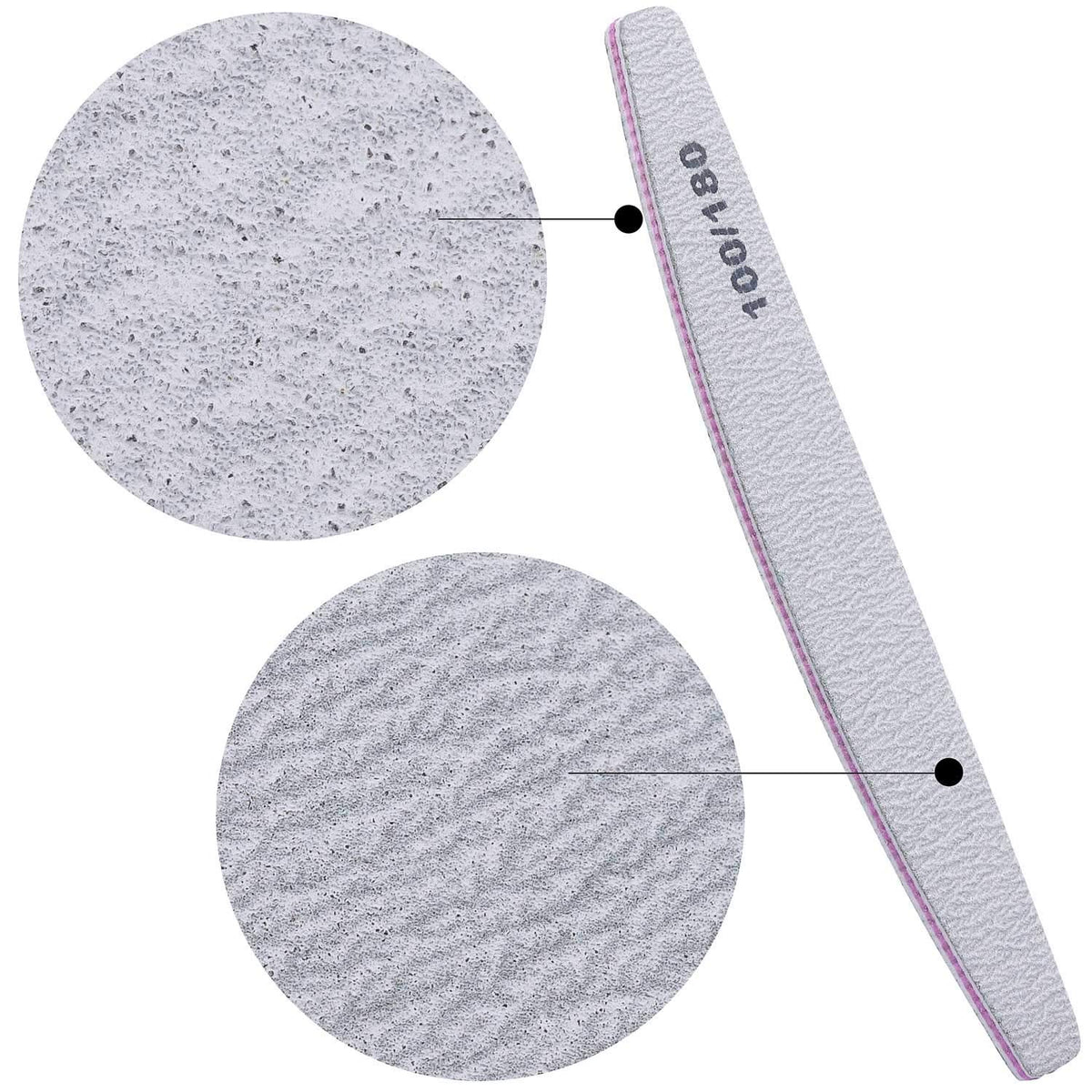 MAYCREATE Nail Files Buffers Kit 20pcs with Dual Sided 100 180 Grit for Manicure | Washable Emery Boards for Acrylic & Gel Nails