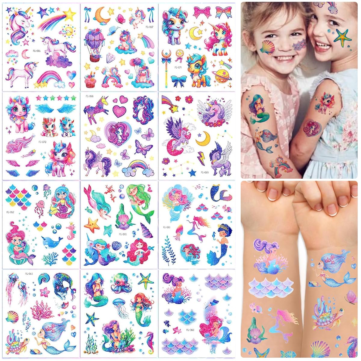 MAYCREATE® Glitter Temporary Tattoo for Girls