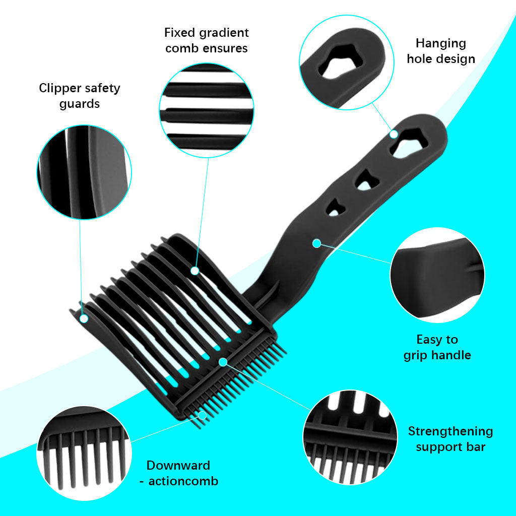 MAYCREATE® Fade Comb for Men, Barber Comb Set, Professional Curved Positioning Taper Comb & Styling Combs, Flat Top Hair Cutting Comb Clipper Combs for Cutting and Blending
