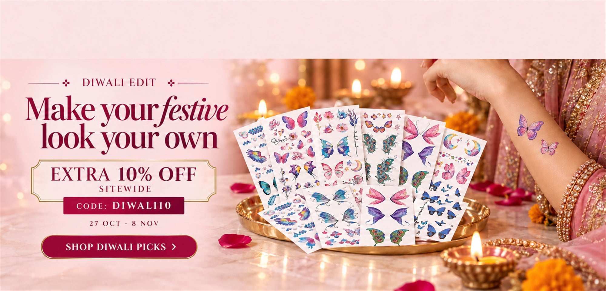 Diwali 2026 SITEWIDE 10% off DIWALI10 - maycreate - new-maycreate-3-desktop - 27 Oct to 8 Nov